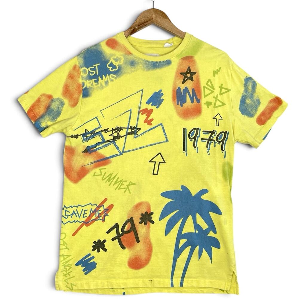 FWRD Denim Lost Dreams Vintage Y2K Men's Large Graffiti Neon Streetwear Grunge
